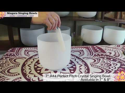 7" A#4 Perfect Pitch Crystal Singing Bowl