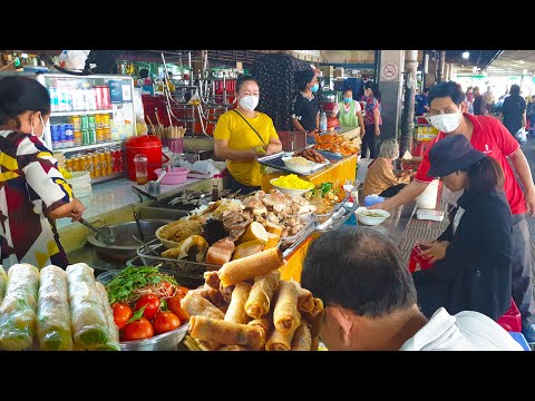 The Varieties of Breakfast, Snacks, And Fruits For Sales @ Central Market - Amazing Market Food Tour