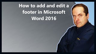 How to add and edit a footer in Microsoft Word 2016