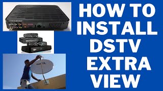 How to install dstv extra view with 2 hd decoders, twin lnb, diplexer, smart lnb  Jhb