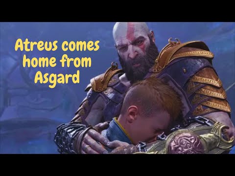 Atreus Comes Home From Asgard AND Hugs Kratos ||  God of War Ragnarok Gameplay