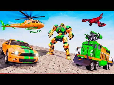 Robot Transform Game A Real Train Robot Car Helicopter Transforming Game of 2021 - Android Gameplay