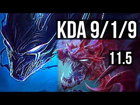 NOCTURNE vs CHO'GATH (TOP) | 9/1/9, 700+ games | KR Diamond | v11.5
