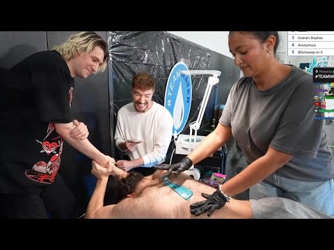 MrBeast & xQc Dies Laughing at Adin Ross Getting Waxed for Reaching 25k Charity Goal