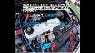 Ford 7.3 Powerstroke Complete A/C compressor, Accumulator, and Orifice Tube Replacement!!!!