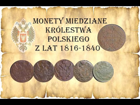 One-grosz coins of the Kingdom of Poland and 3 groszy from the period of the November Uprising.