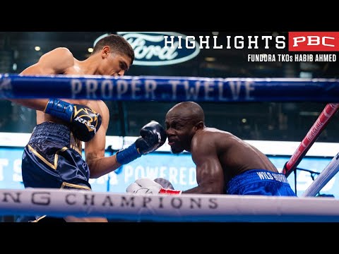 Sebastian Fundora TKO's Habib Ahmed in 2RDs | Fundora vs Ahmed
