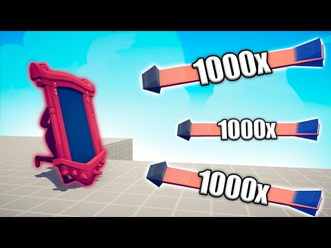 FIRE ZOMBIE MIRROR SHIELD vs 1000x OVERPOWERED UNITS - TABS | Totally Accurate Battle Simulator 2024