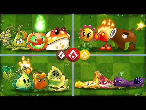 PvZ 2 Battlez Random 4 Team Plants Fire + Enlighten + Arma - Who Will Win?