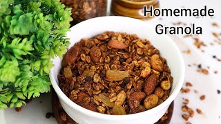 Easy and Healthy Homemade Granola Recipe #granola #homemadegranola