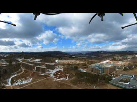 360°カメラで見る東北大学 ー青葉山新キャンパス 上空
