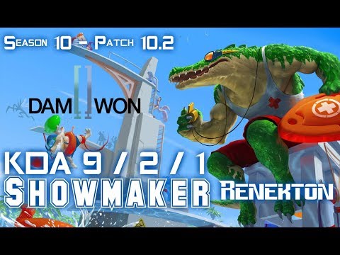 DWG Showmaker RENEKTON vs QIYANA Mid - Patch 10.2 KR Ranked