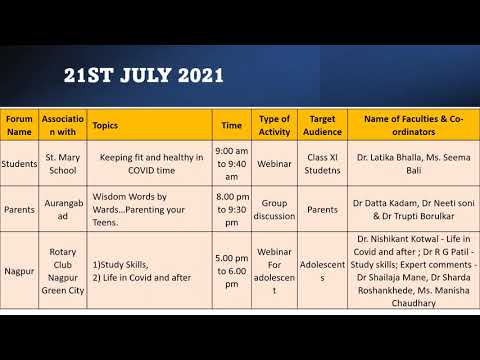 AACCI Calender of Events [18-25/07/2021]