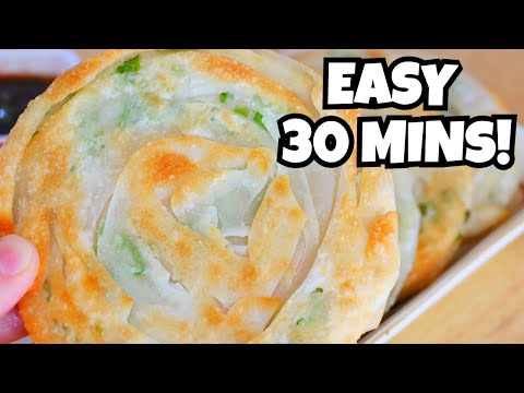 30-Min Scallion Pancakes w/ Dumpling Wrappers–Quick & Easy at Home!