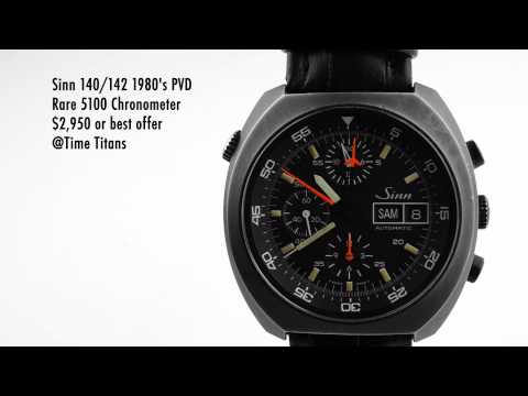 Sinn 140 / 142 PVD Lemania 5100 Chronometer Chronograph 44MM Spacelab Original 1980's