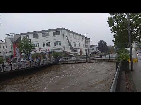 Hochwasser Inde, Eschweiler bei Aachen 14.7.2021