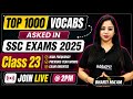 SSC CGL English Classes 2026 Vocab Top 1000 PYQs 22 English For SSC CGL CHSL CPO Bharti Mam