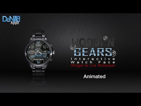 Wooden Gears HD Watch Face Video