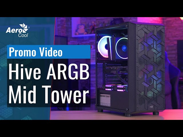 Aerocool Hive Vidro Temperado USB 3.2 ARGB Preta video