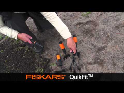 Fiskars QuikFit Trumpas kotas video