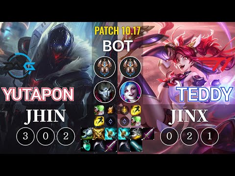 DFM Yutapon Jhin vs T1 Teddy Jinx Bot - KR Patch 10.17