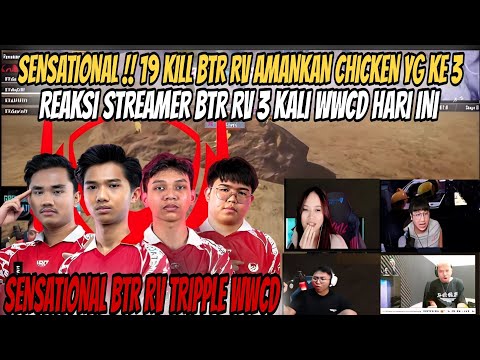 SENSATIONAL !! 19 KILL BTR RV AMANKAN CHICKEN YG KE 3 ❗REAKSI STREAMER BTR RV 3 KALI WWCD HARI INI