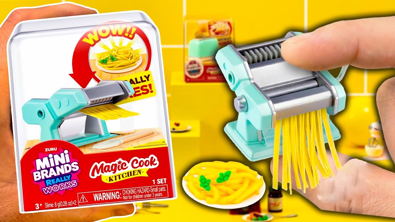 Unboxing Mini Brands Really Works Magic Cook — máquina de espaguetis