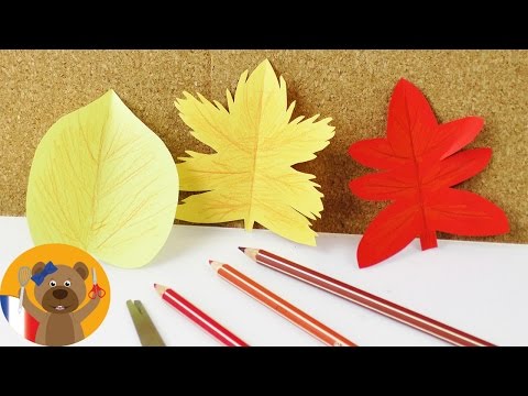 Bricoler une feuille d'automne | jolies feuilles multicolores pour l'automne | Découper