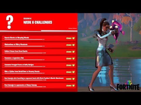 ALL LEAKED WEEK 6 MAP CHALLENGES! Consume a Legendary Fish [Fortnite Season 4]