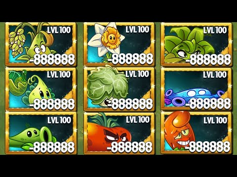 1000 Plants Max Level VS Team MODERN Zombie Level 100 - Who 's Best Plant in PvZ 2?