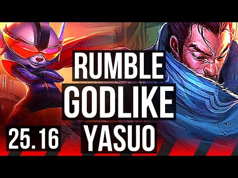 RUMBLE vs YASUO (TOP) | 7/0/2, Godlike | KR Grandmaster | 25.16