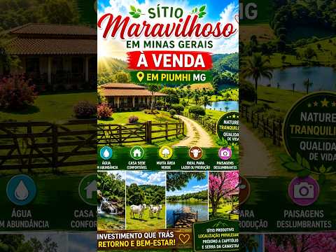 Sítio Maravilhoso em Minas Gerais à venda, em Piumhi MG, Contato: 35 9197-4888