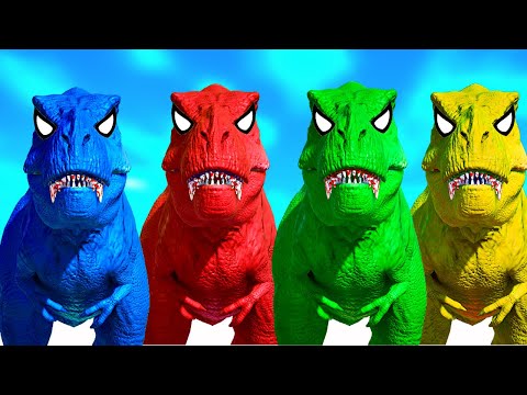 T-Rex Color Pack Breakout – King Shark Vs Tyrannosaurus Rex Jurassic World Evolution Dinosaurs Fight