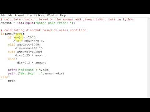 Discount Calculation Python