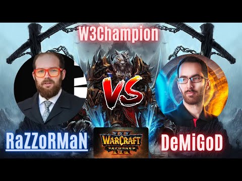 WC3 - DeMiGoD vs RaZZoRMaN Abuser/بازی با یکی از رو اعصابترین پلیرها