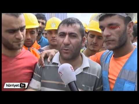 Halkalı da inşaat işçileri kötü şartlardan ötürü TEM'i kapattı