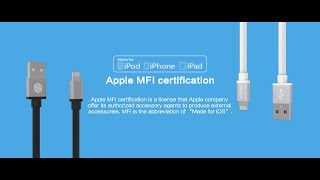 Nillkin Gentry lightning kabel iPhone MFI gecertificeerd 1 meter zwart Kabels