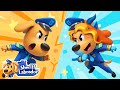 Real Vs Fake Two Labradors WaterCity Mystery Police Cartoon Sheriff Labrador