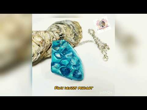 Faux druzzy Resin pendant