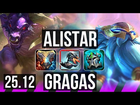 ALISTAR & Lucian vs GRAGAS & Ezreal (SUP) | KR Challenger | 25.12