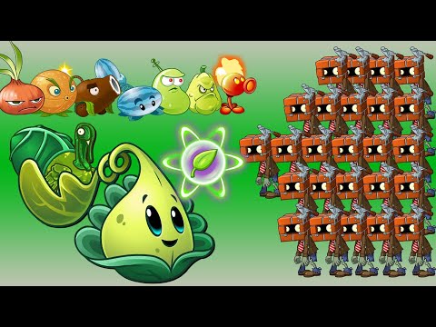 How Many Team 03 Plants Can Destroy 99 Brickhead Zombie In 1 Hit? - PvZ 2 Challenge