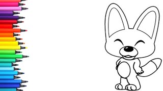 Eddy from Pororo the Little Penguin | Easy Drawing & Coloring Page