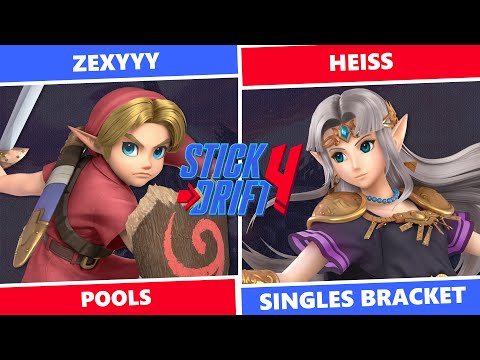 Stick Drift 4: Pools - Zexyyy (Young Link) Vs Heiss (Zelda, Sephiroth) SSBU Singles