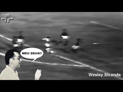 Juventus 1 x 3 Santos - 08/09/1965 - Dois golaços antológicos de Pelé - Narração: Mário Moraes