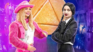 Wednesday Addams & Barbie Join Squid Game! Squid Game Challenge in Rea Life
