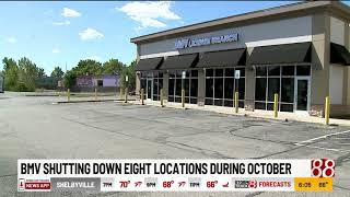 BMV shutting down 8 locations during October
