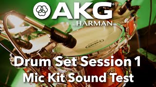 AKG Drum Set Session 1 - Microphone Kit - Sound Test