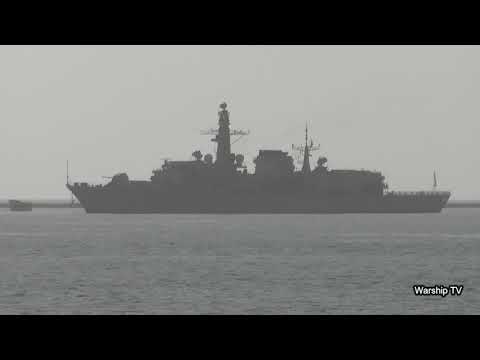 HMS MONMOUTH F235 IN PLYMOUTH SOUND AND PREPARES TO ENTER DEVONPORT - 1st March 2019