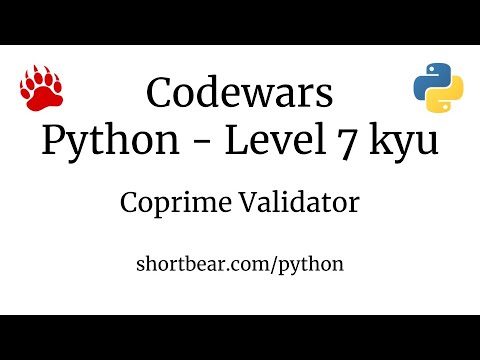 Codewars Python Coprime Validator