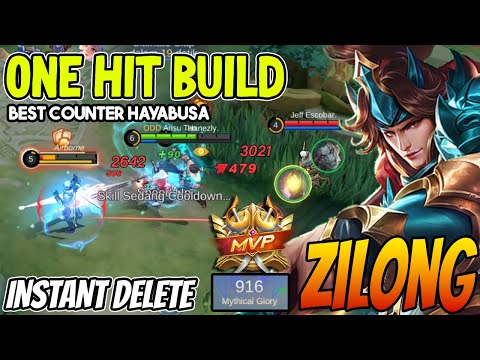 ZILONG ONE HIT BUILD INSTANT KILL FULL HP - Zilong Best Build 2023 ~ MLBB